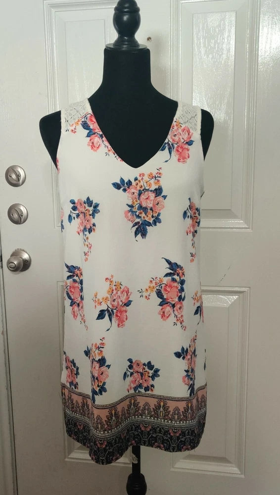 Lily Rose Floral Shift Dress Womens Size Small Lily