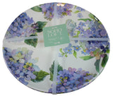 Soho Loft Purple White Hydrangea Flower Set of 4 11" Melamine Dinner Plates NWT Hydrangea