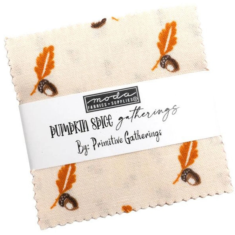 Pumpkin Spice Gatherings Mini 2.5" Charm Pack by Primitive Gatherings for Moda Flowering Plants