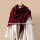 Sallys Boutique 70% Cashmere 30% Silk Wrap Scarf Roses Print Square Shawl 53" Roses