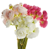 Artificial Ranunculus Spray, 10-inch Ranunculus