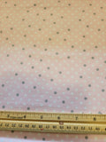 2 Yards Pink Flowered Flannel Fabric Flowering Plants