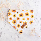 Dog Bandana - Super Cute Sunflower Flower Tie-on Neckerchief fashion Accessory Sunflower