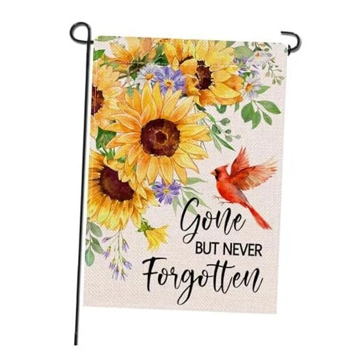 Memorial Sunflower Cardinal Small Decorative Garden Flag, Spring Summer Sunflower