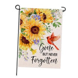 Memorial Sunflower Cardinal Small Decorative Garden Flag, Spring Summer Sunflower