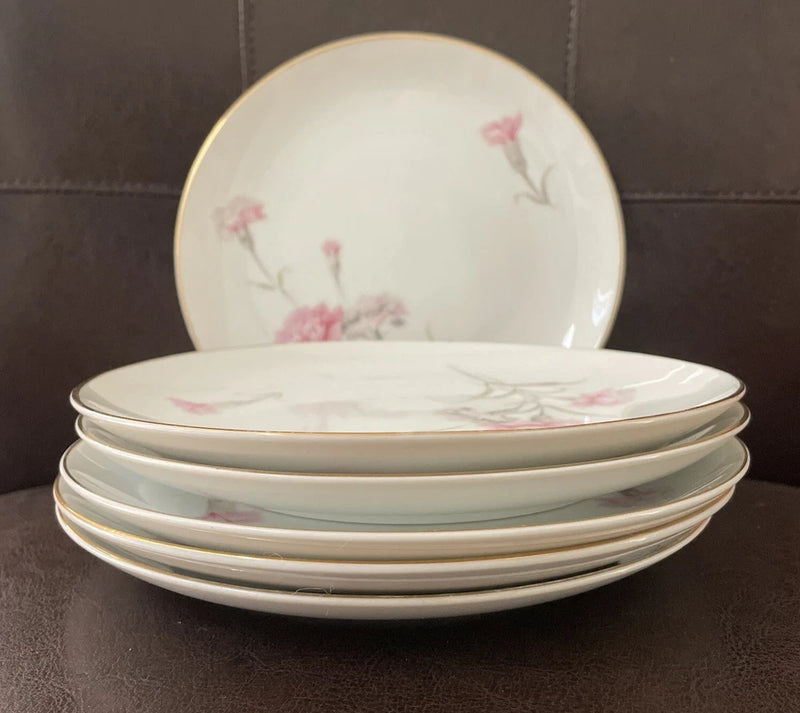 Set of 6 Royal Court Carnation Salad Plates 7 1/2Ó Japan Carnation