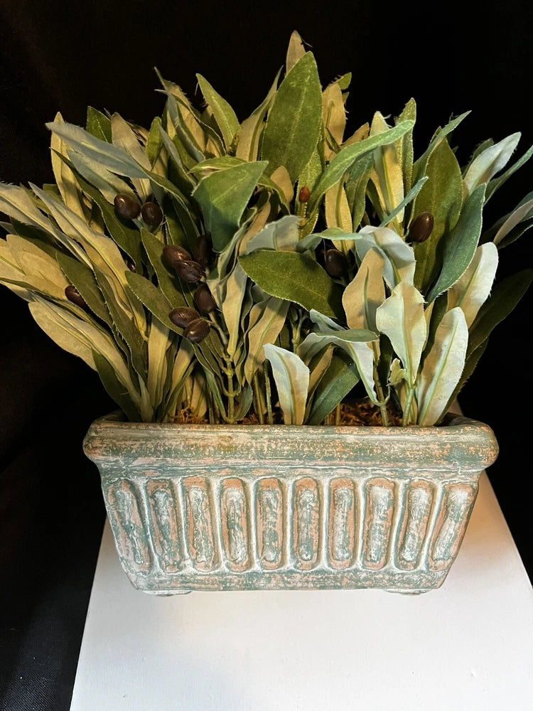 Artificial Plant In Light Green Pottery with Silk Plant Green Plant