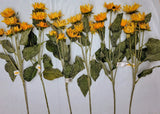 6ct Ashland Faux Flowers Yellow Sunflower Lot Stems Picks Craft DIY Fall Harvest Sunflower
