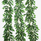 3 Strands Artificial Italian Ruscus Vines 78" Silk Italian Ruscus Greenery 1 Green Plant