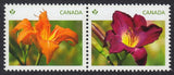 LILY, DAYLILIES = Pair from Souvenir Sheet Canada 2012 #2526a,b MNH Lily