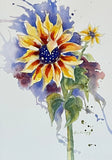 Sunflowers Original Watercolor Painting Sunflower