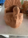 Vintage Clay Turkey Pot For Home And Garden Garden Plants