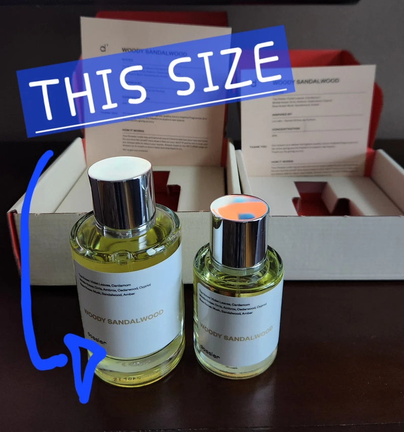 LARGEST SIZE Dossier WOODY SANDALWOOD for Santal 33 100ml 3.4oz unisex fragrance EDP