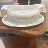 Japan ROYAL COURT CHINA * CARNATION * GRAVY BOAT W/LINER PLATE Carnation