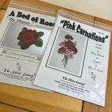 Rose & Carnation Flower Cross Stitch CHARTS ONLY Silver Lining Designs 189 & 192 Carnation