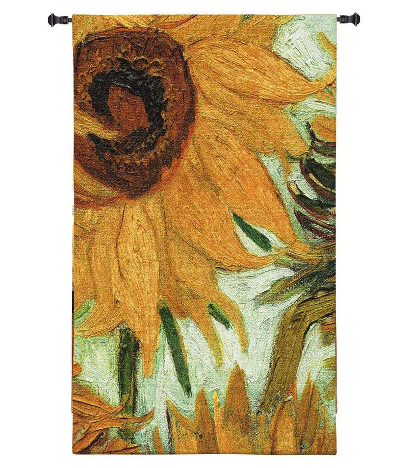 31x55 FLOWERS OF THE SUN Sunflower Floral Van Gogh Tapestry Wall Hanging Sunflower
