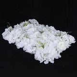 12Pcs Artificial Flower Wall White Rose Hydrangea Panel Wedding Floral Mat Hydrangea