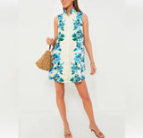 Tuckernuck NEW Water's Edge Hydrangea Sleeveless Ivory Charlie Dress Size Large Hydrangea