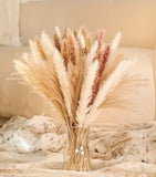 MagicDecor 85Pcs Boho Home Decor Natural Dried Pampas Grass, Reed, Bunny Tails Pampas Grass