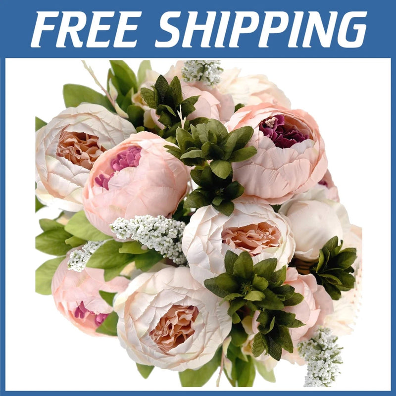 Vintage Silk Peony Flowers & Hydrangeas - Wedding Home DŽcor Hydrangea