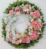 HYDRANGEA WREATH, SPRING WREATH, SUMMER WREATH, FRONT DOOR WREATH, FLORAL WREATH Hydrangea