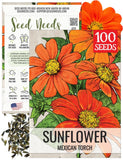 Seed Needs Mexican Sunflower Seeds for Planting 1 Pack, Orange Sunflower