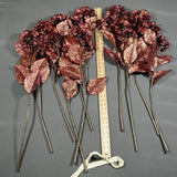 10 Faux Hydrangea Metallic Rose Gold 30Ó Hydrangea