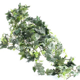 Set of 2 Lightly Flocked 21-1/2" Artificial Variegated Greenery Bushes Green Plant