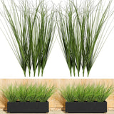 Fake Wheat Grass Bundles, 10 Pcs Tall Greenery for Planters, Green Green Plant