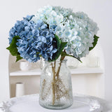 45cm Artificial Hydrangeas Flower Versatile with Stem for Bedrooms Blue Hydrangea