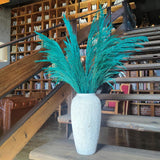 Teal Pampas Grass Decor Tall, 4Pcs 43.3" Natural Dried Blue Pompas Floral with D Pampas Grass