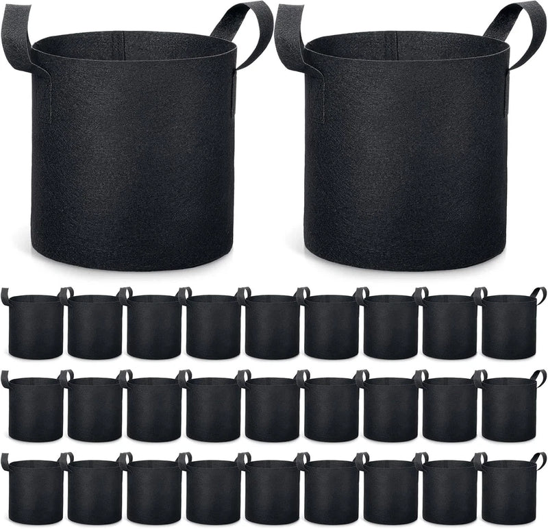 30 Pack 3 Gallon Grow Bags Aeration Fabric Pots for Plants with Handles Thickene Garden Plants