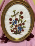 1950Õs Florap Tyrol Austria Handmade Delicate Pressed Flowers In Beautiful Frame Dried Flower
