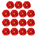 30Pcs Artificial Flower Head Fake Flowers Heads Bulk Silk Peony Heads Red Peony