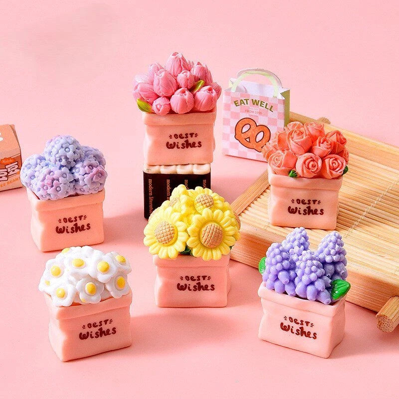 Miniature Artificial Flower Planters | Garden Decor and Dollhouse Accessories Hydrangea