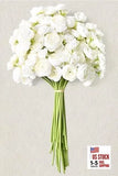 Ranunculus Artificial Flowers 14In Fake Peonies Artificial Flowers 18Pcs White Ranunculus