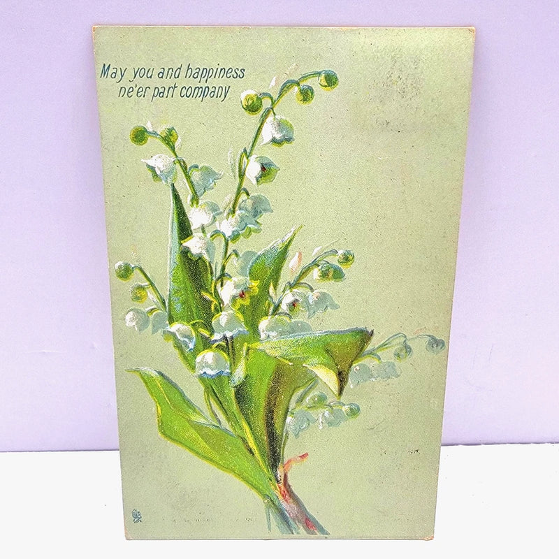 Raphael Tuck Lily of the Valley Embossed Floral Art Series 5883 1908 Postcard Lily