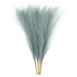 4pcs Faux Pampas Grass 17 Inch 6 Stem Artificial Grass for Decor, Dark Grey Pampas Grass