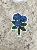 Hydrangea Flower Bunch Sticker l Gloss or Holographic Laminate l Waterproof Hydrangea