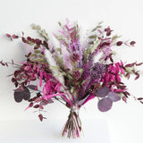 Dried Flower Bouquet Purple Pampas Grass Eucalyptus Wedding Centerpiece 17in Pampas Grass
