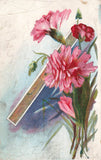 PINK CARNATION FLOWER VINTAGE GREETING POSTCARD 1910 Carnation