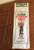 New Vintage Old Stock Better Gro Orchid Extension "S" Hooks 3 In Package 12" Orchids