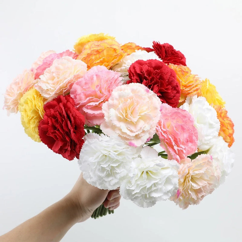 5pcs Artificial Carnations for Creative Wedding and Home Floral Designs Carnation
