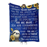 Otter Sunflower Floral Blanket Anniversary Flower Gifts for Men Girls Christm... Sunflower