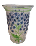Floral Raised Hydrangea Vase/ Candle Holder Hydrangea