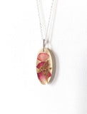 Handmade Real Carnation Resin Necklace Red Flower Pendant Unique Gift For Her Carnation