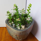 Set of 16 Pieces Artificial Plastic Flowers Succulents Plants Grass (#9) Green Plant