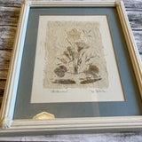 VINTAGE FRAMED PRESSED DRIED FLOWERS UNDER GLASS ÒWildflowersÓ Artist Signed Dried Flower