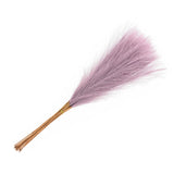 15Pcs Faux Pampas Grass,21"/55cm Fake Pampas Grass Decor,Pale Purple Pampas Grass