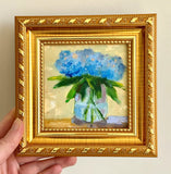 Framed Hydrangea Oil Painting Original Flowers Canvas floral wall art decor Hydrangea